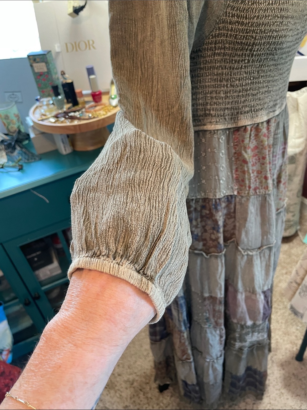 Bohemian /. Boho /Hippie Patchwork Maxi Dress Young Threads - Picture 6 of 14